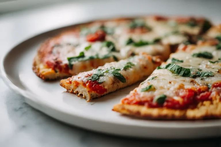 Leckere Airfryer Blumenkohl Pizza frisch zubereitet.