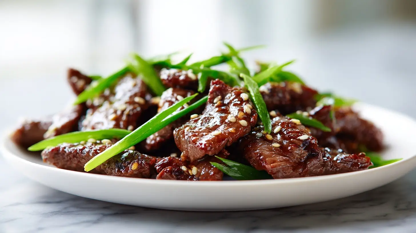 Leckeres Airfryer Bulgogi, das zartes koreanisches Rindfleisch bietet.