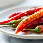 Feurige Chili-Schoten aus dem Airfryer sind würzig und lecker.