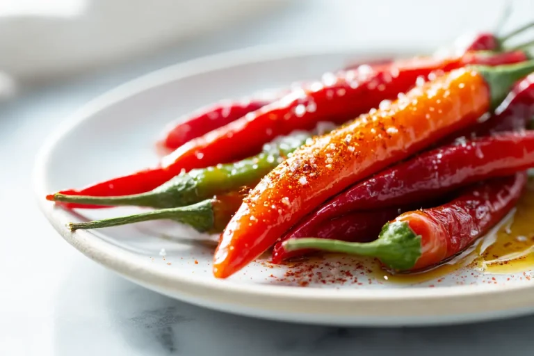 Feurige Chili-Schoten aus dem Airfryer sind würzig und lecker.