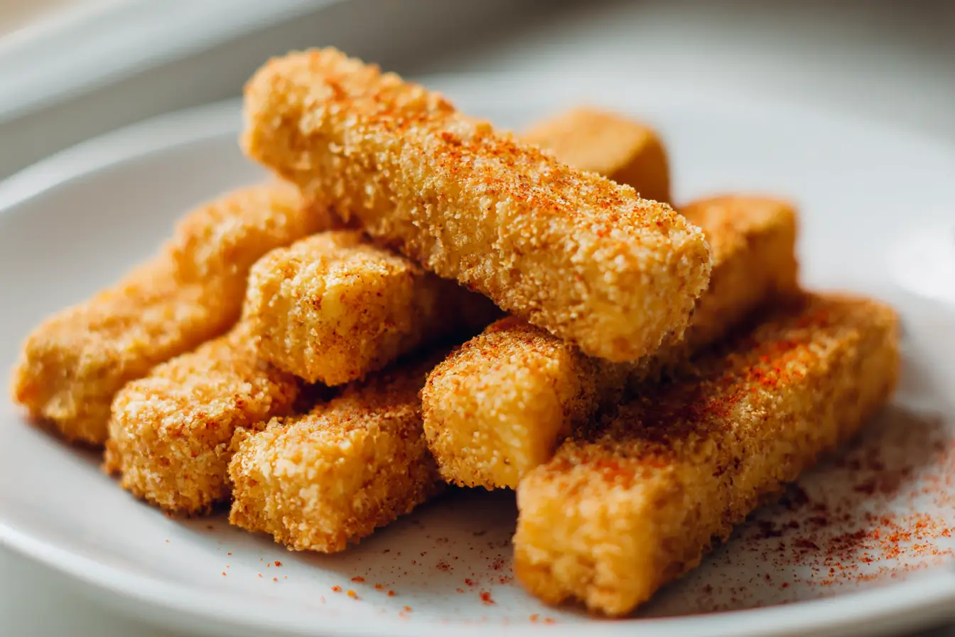 Knusprige Tofu Sticks aus dem Airfryer für ein gesundes Gericht.