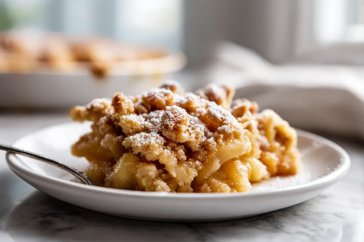 Leckeres Rezept für winterliche Birnen-Crumble im Airfryer.