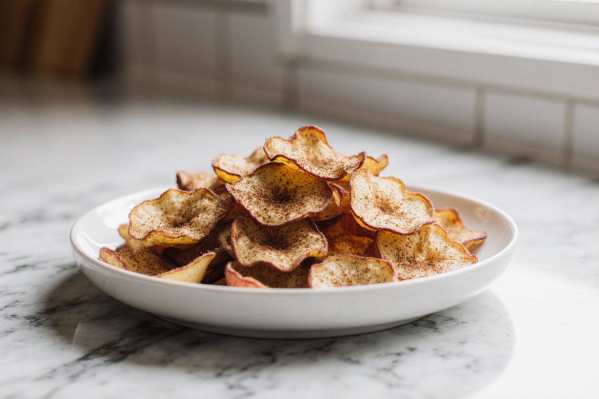 Apfelchips im Airfryer zubereitet