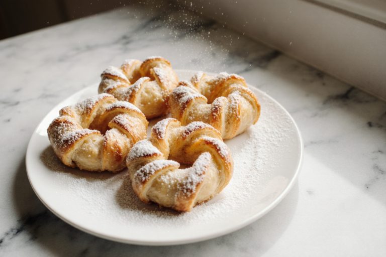 Apfelringe Blätterteig in der Airfryer