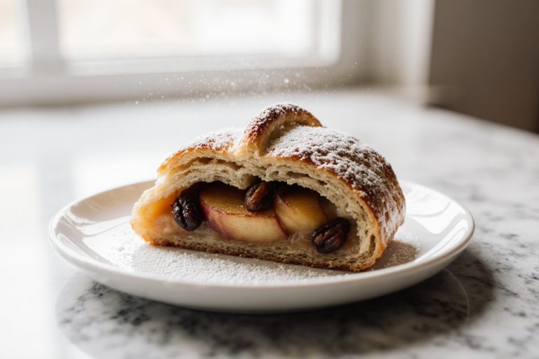 Apfelstrudel in der Heißluftfritteuse Der Apfelstrudel im Airfryer ist schnell und einfach zuzubereiten.