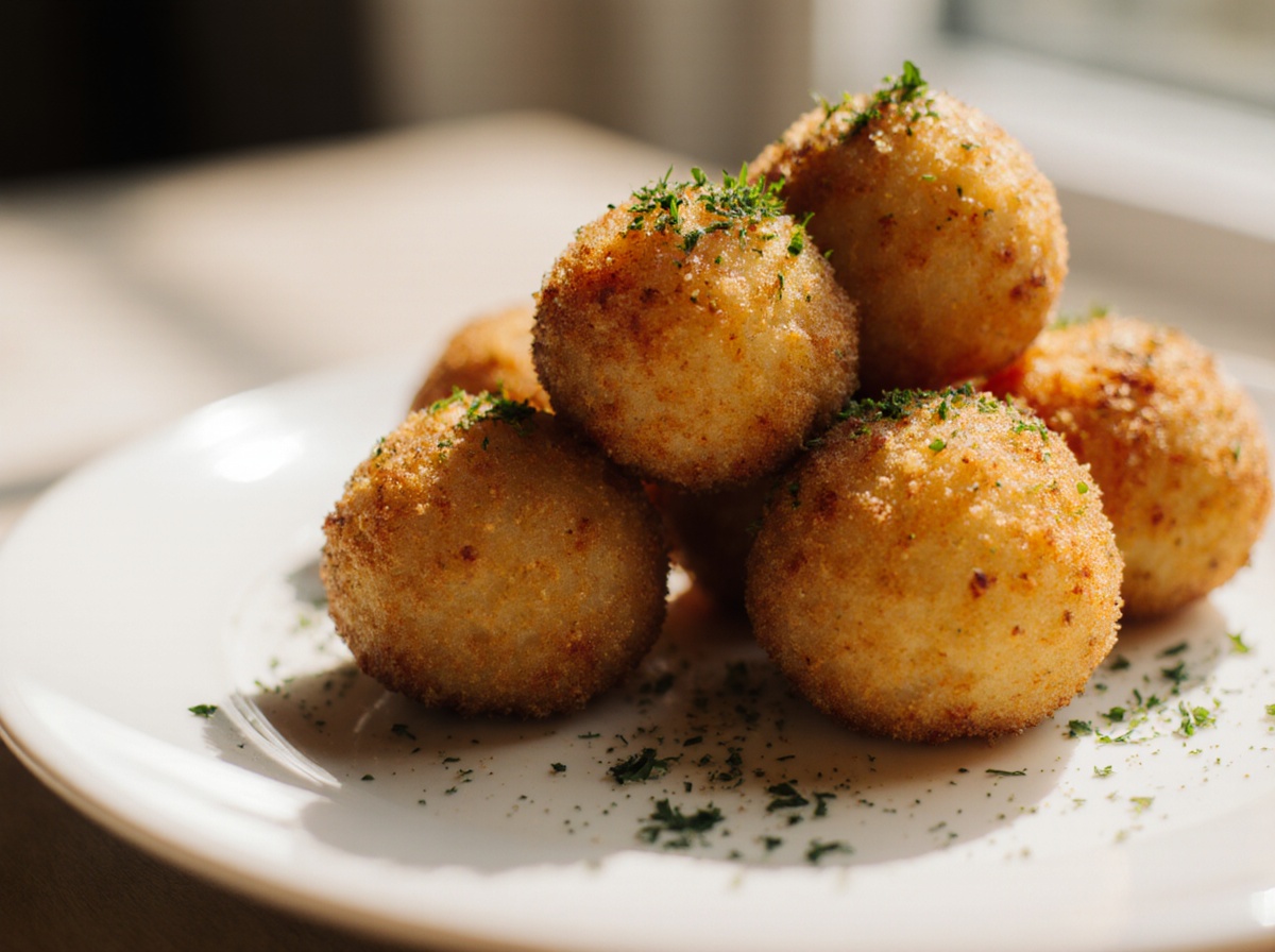 Leckere Arancini aus der Heißluftfritteuse - perfekt für ein schnelles Gericht.