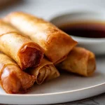 Leckere asiatische Frühlingsrollen, perfekt zubereitet im Airfryer.