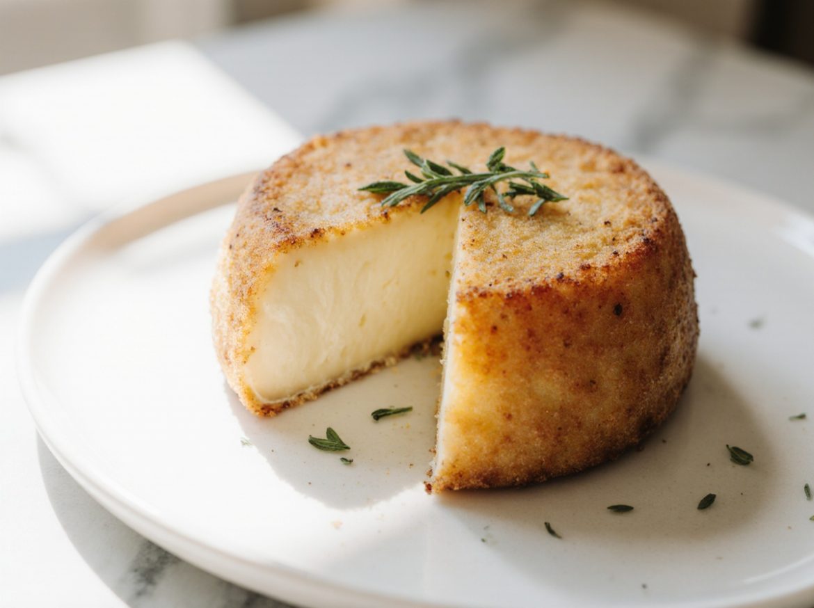 Leckerer Back-Camembert aus der Heißluftfritteuse, perfekt für Partys.