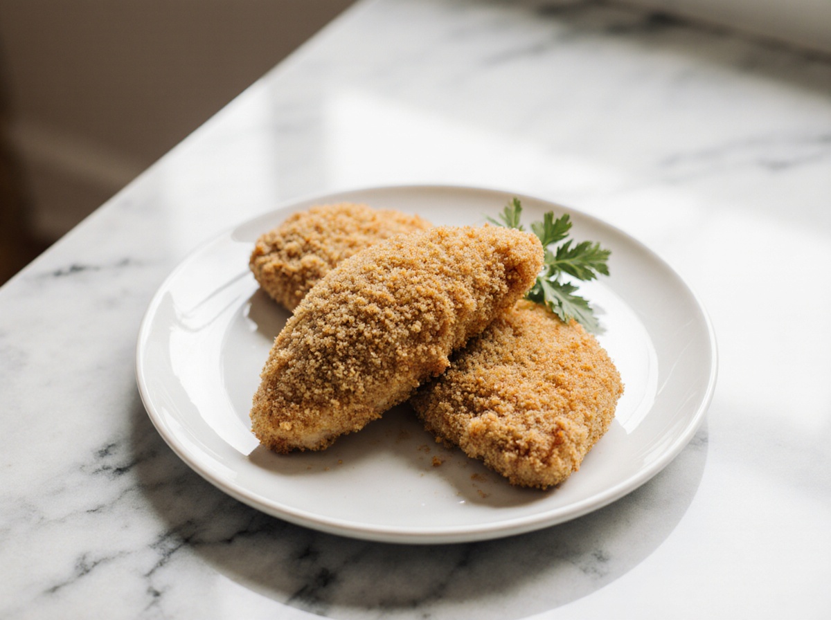 Leckeres Backhendl aus der Heißluftfritteuse, knusprig und saftig zubereitet.