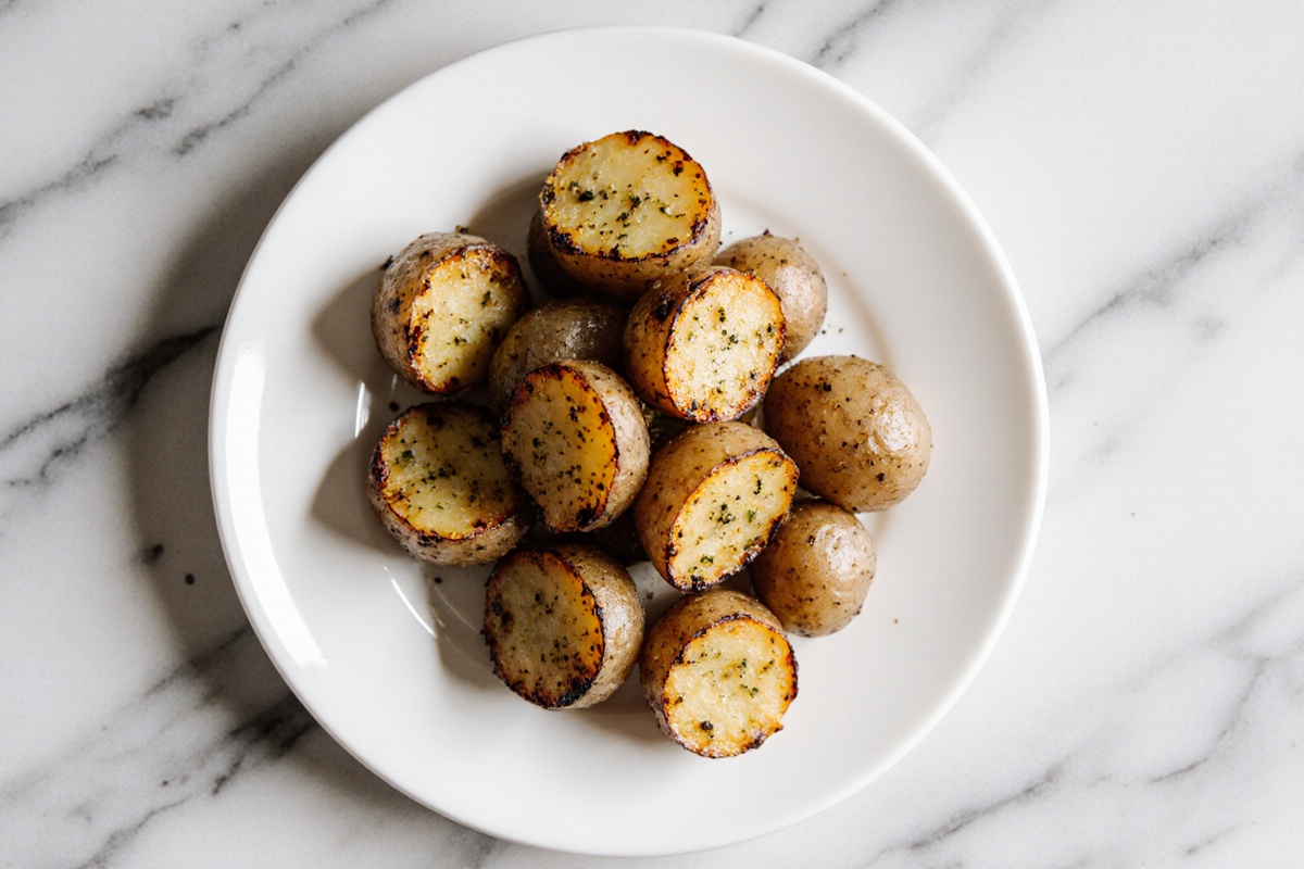 Leckere Backkartoffeln aus der Heißluftfritteuse perfekt zubereitet.