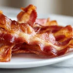 Leckeres Speck im Airfryer zubereitet, schnell und knusprig.