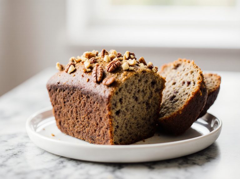 Bananenbrot Zucker zubereitet in der Heißluftfritteuse.