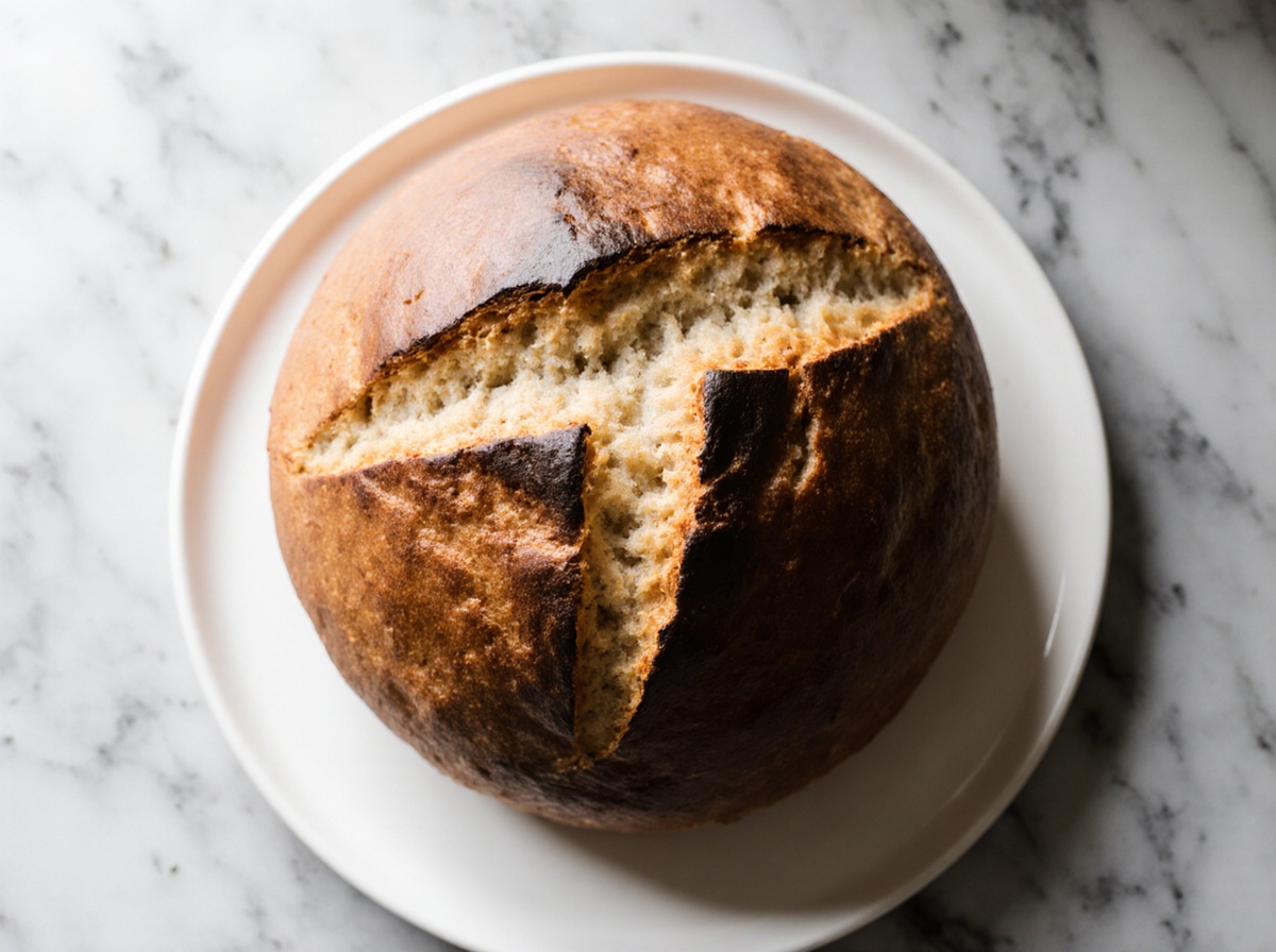 Leckeres Bauernbrot in der Heißluftfritteuse gebacken