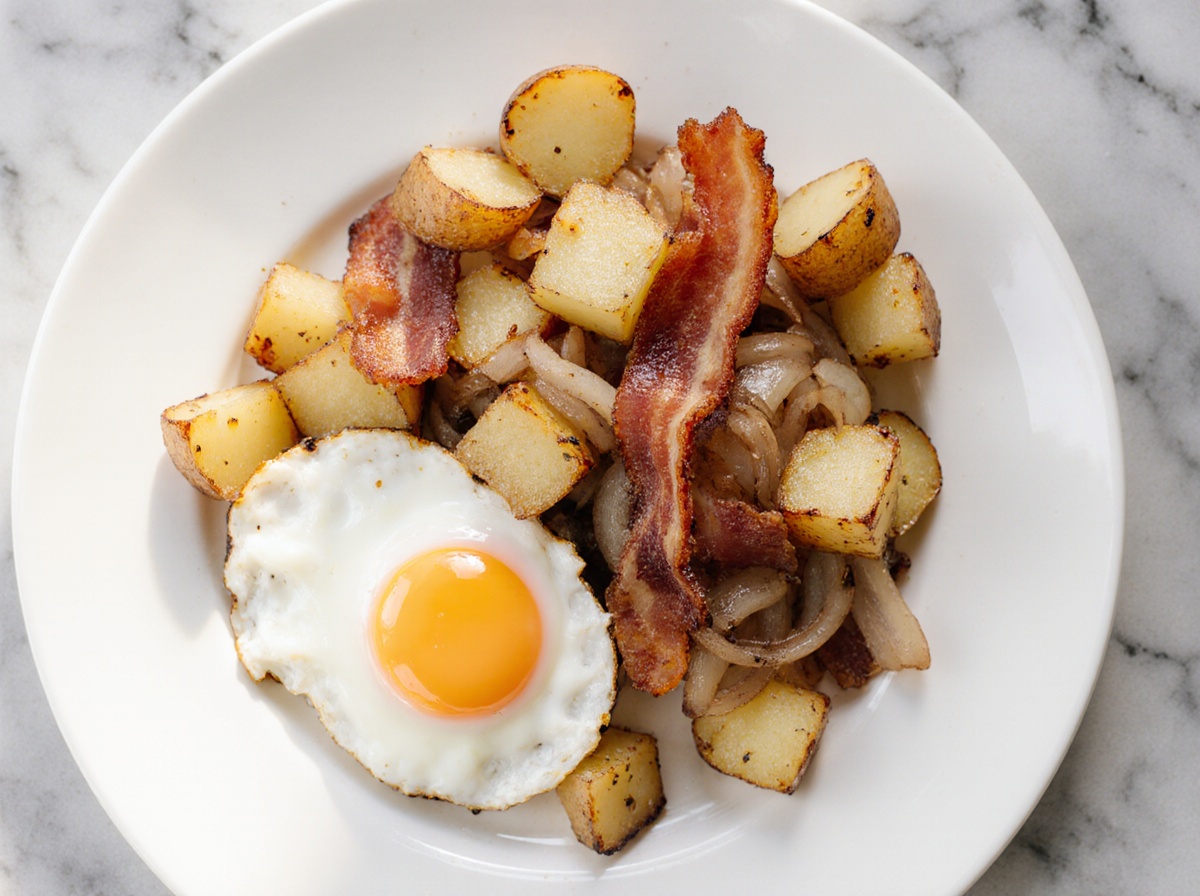 Bauernfrühstück aus der Heißluftfritteuse