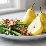 Birnen Bohnen und Speck im Airfryer, ein köstliches Rezept für die ganze Familie.