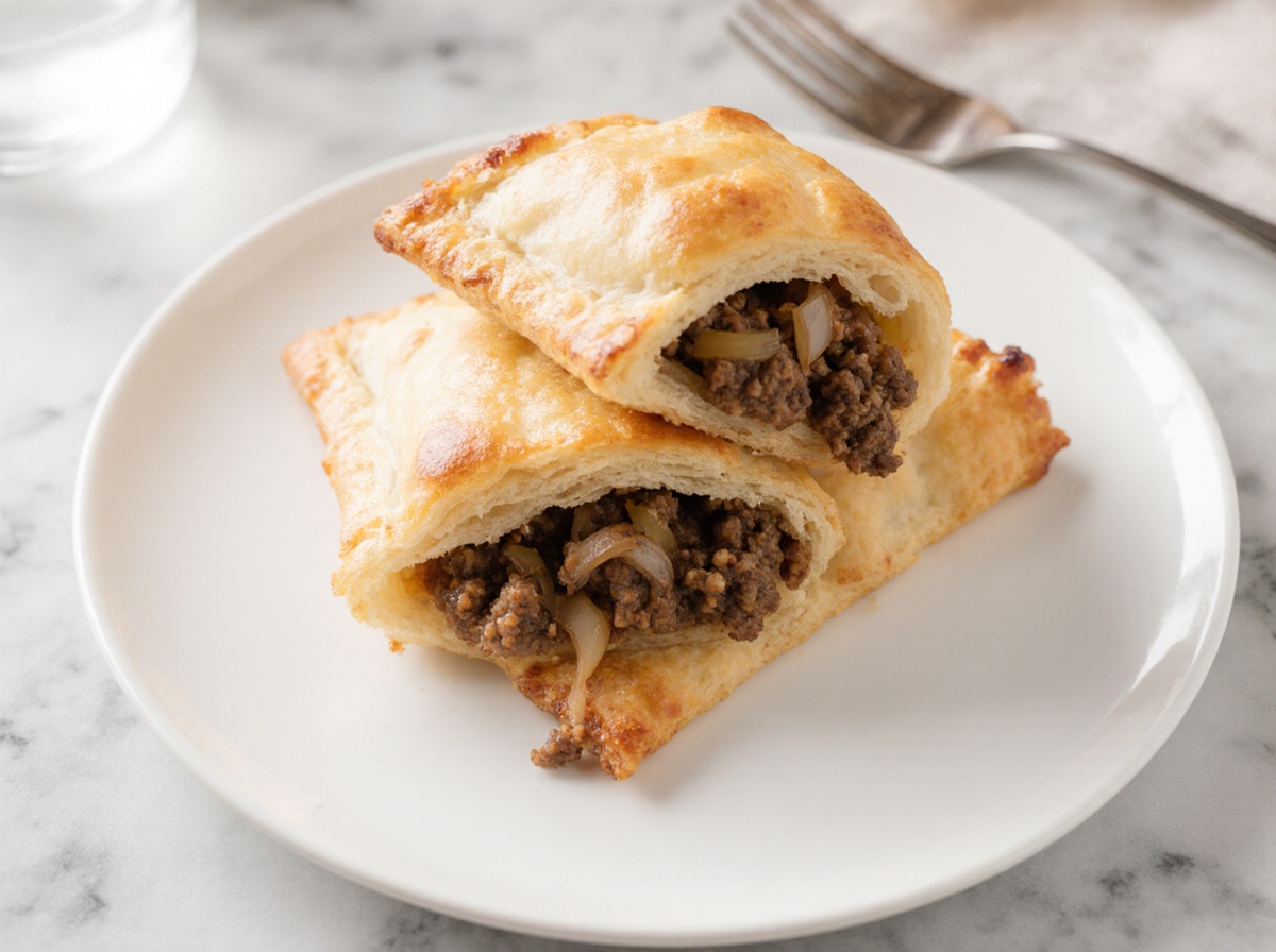 Blätterteig Hackfleisch in der Heißluftfritteuse zubereiten