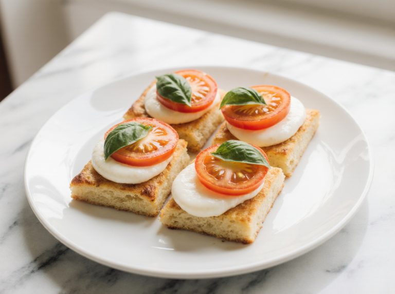 Blätterteigquadrate Tomate-Mozzarella aus dem Airfryer, lecker und einfach zubereitet.