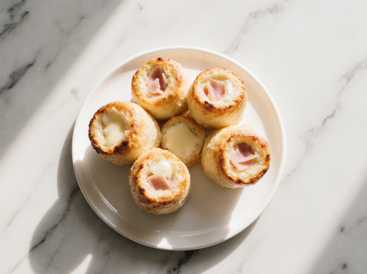 Blätterteigschnecken aus der Heißluftfritteuse lecker und einfach zubereitet.