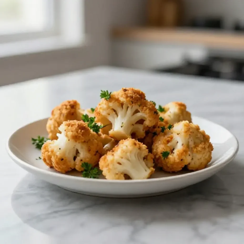 Überraschend leckere Blumenkohl-Bites aus dem Airfryer, ideal für jede Party.