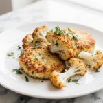 Blumenkohl Schnitzel im Airfryer zubereitet