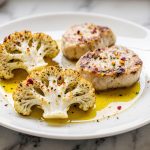 Blumenkohl steak in der Heißluftfritteuse zubereitet