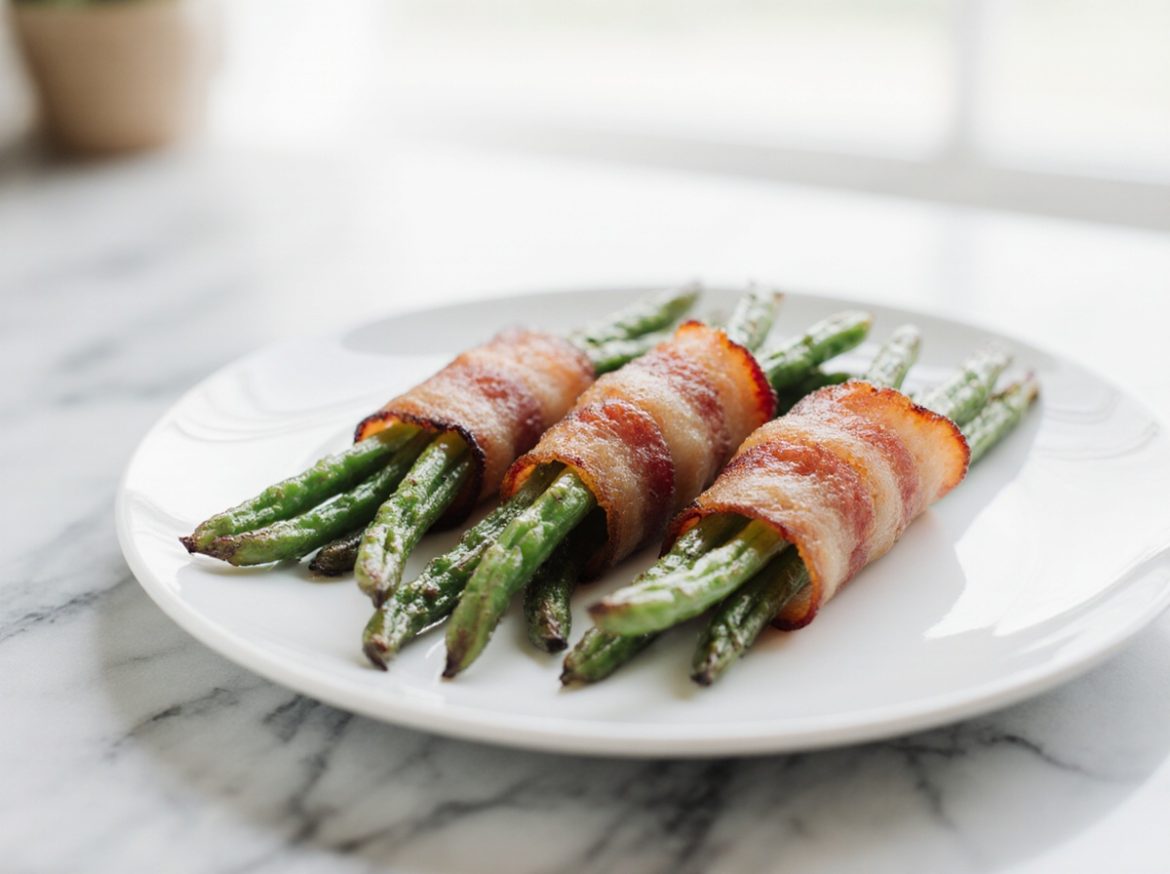 Bohnen im Speckmantel, ein leckeres Gericht aus der Heißluftfritteuse