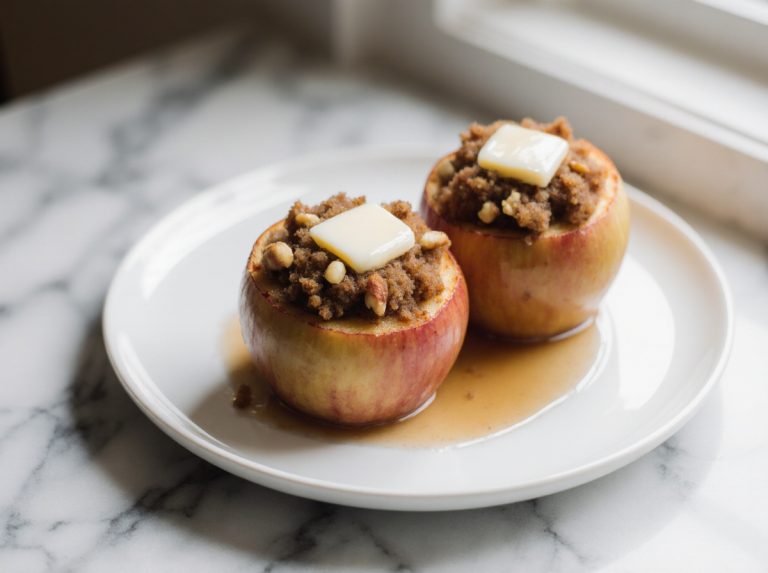 Leckere Bratäpfel in der Heißluftfritteuse zubereitet.