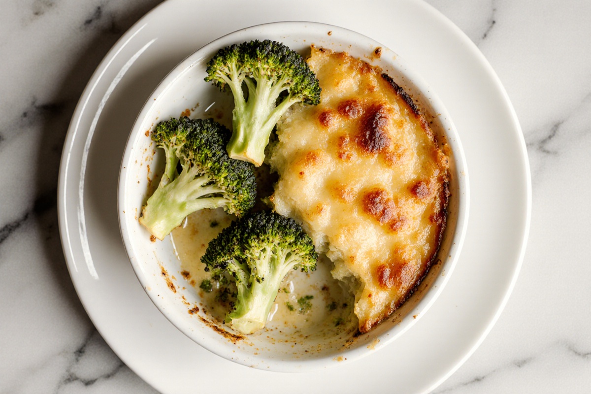 Brokkoli-Gratin im Airfryer frisch und knusprig
