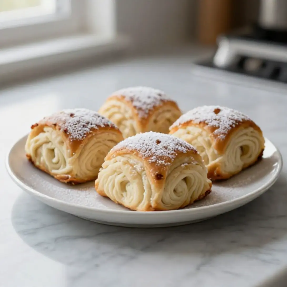 Buchteln aus der Heißluftfritteuse, frisch und köstlich serviert.