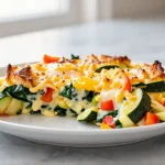 Bunter Osterbrunch-Auflauf aus der Heißluftfritteuse lecker zubereitet.