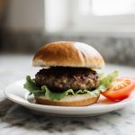 Leckere Burger aus der Heißluftfritteuse frisch zubereitet.