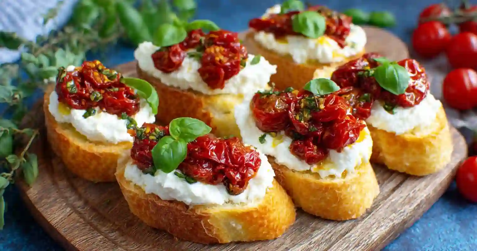 Burrata Crostini Aus Der Heissluftfritteuse 2