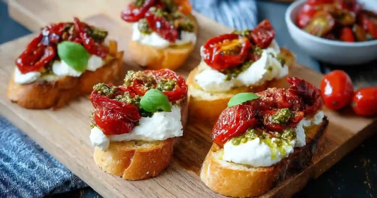 Burrata Crostini Aus Der Heissluftfritteuse