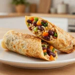 Leckerer Burrito im Airfryer für knusprigen Genuss ohne viel Fett.