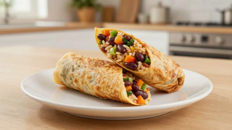 Leckerer Burrito im Airfryer für knusprigen Genuss ohne viel Fett.