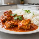 Leckeres Butter Chicken aus der Heißluftfritteuse, perfekt für eine gesunde und köstliche Mahlzeit.