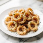 Leckere Calamari-Ringe aus der Heißluftfritteuse, perfekt knusprig!