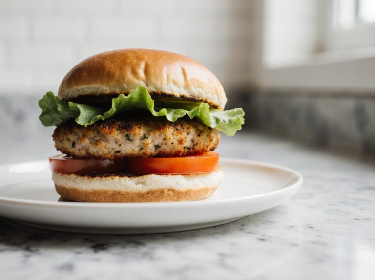 Leckere Chicken Burger in der Heißluftfritteuse zubereiten.