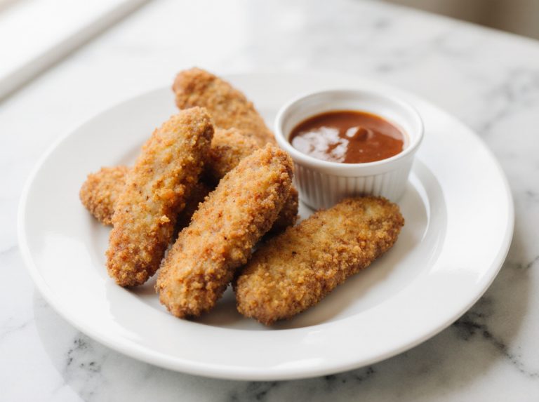 Saftige Chicken Fingers in der Heißluftfritteuse für einen knusprigen Genuss.