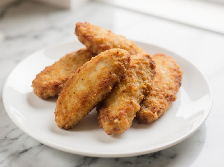 Leckere Chicken Tenders aus der Heißluftfritteuse, perfekt knusprig und saftig.