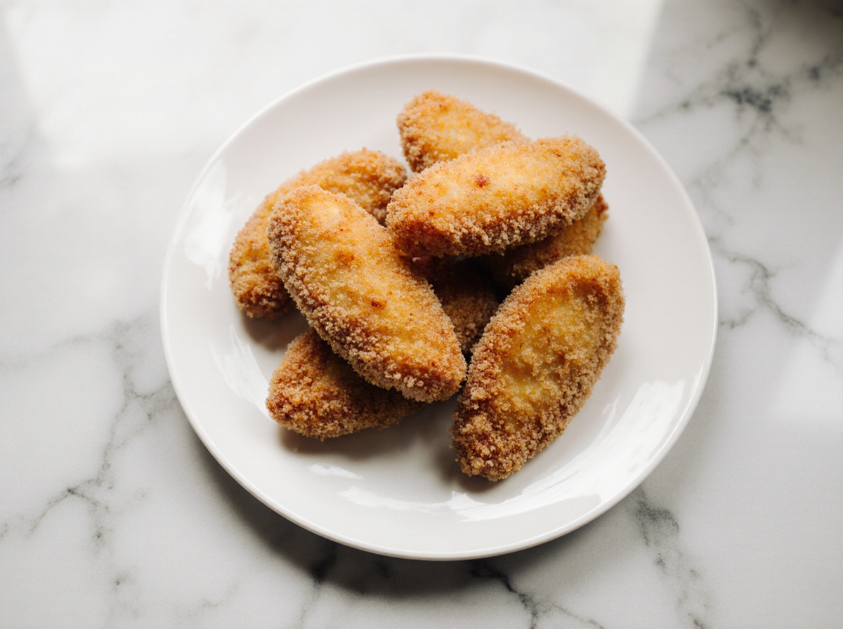Leckere Chicken Tenders aus der Heißluftfritteuse, perfekt knusprig und saftig.