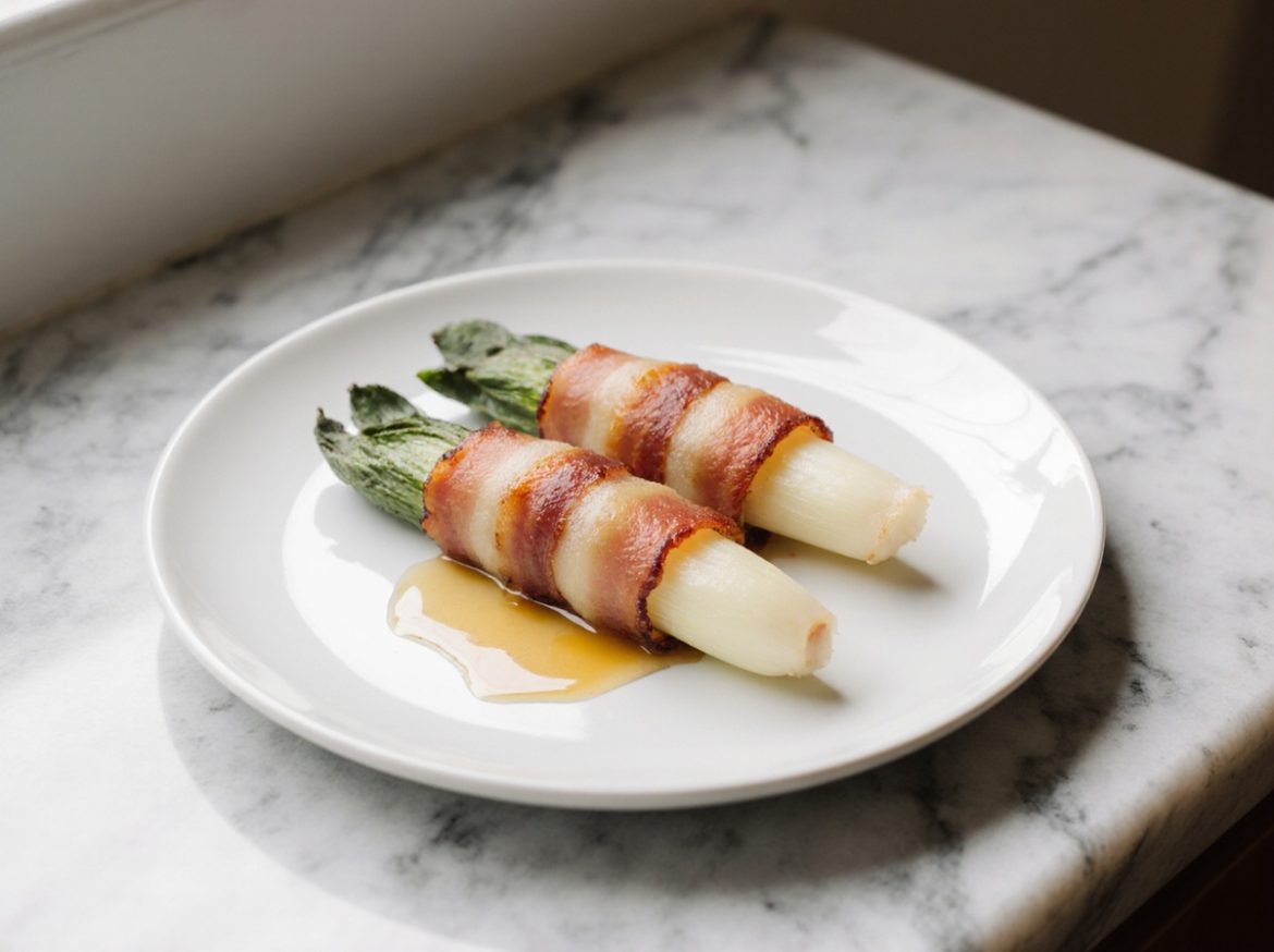 Chicoree in Bacon aus der Heißluftfritteuse, perfekt knusprig und lecker!