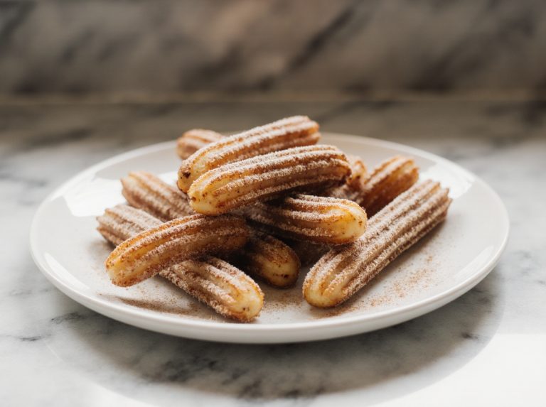 Leckere Churros in der Heißluftfritteuse zubereitet.