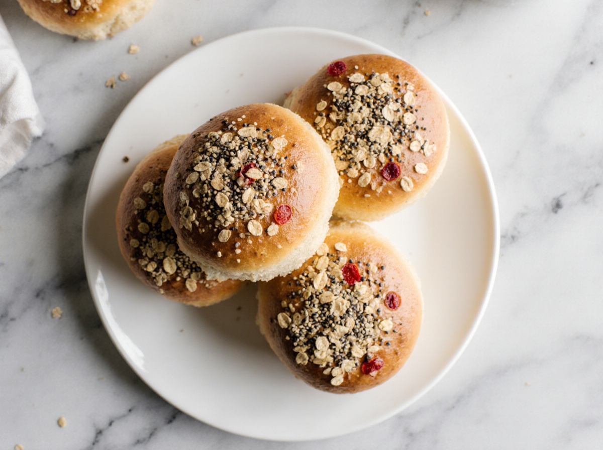 Leckere Coppenrath Wiese Brötchen frisch zubereitet in der Heißluftfritteuse.