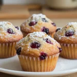 Leckere Cranberry-Muffins aus der Heißluftfritteuse für ein schnelles Frühstück.