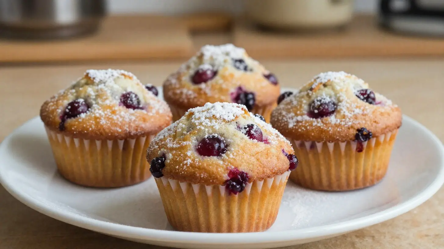 Leckere Cranberry-Muffins aus der Heißluftfritteuse für ein schnelles Frühstück.