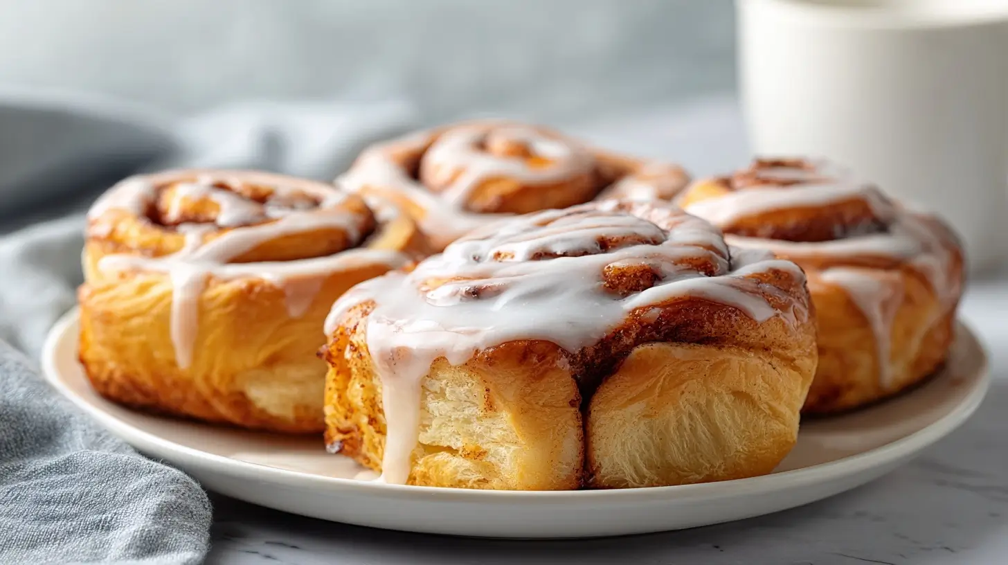 Dänische Kanelbullar, frisch zubereitet in der Heißluftfritteuse.