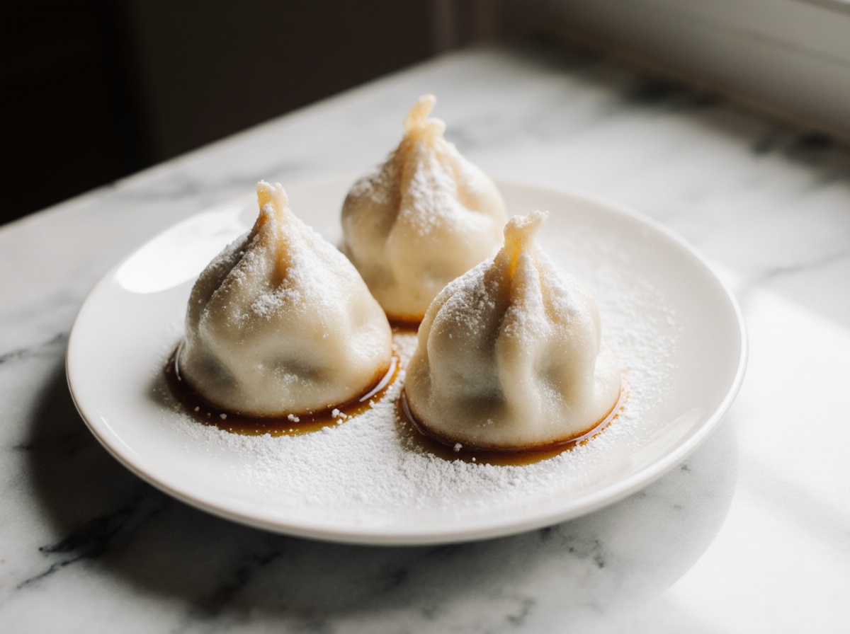 Leckere Dampfnudel in der Heißluftfritteuse frisch zubereitet