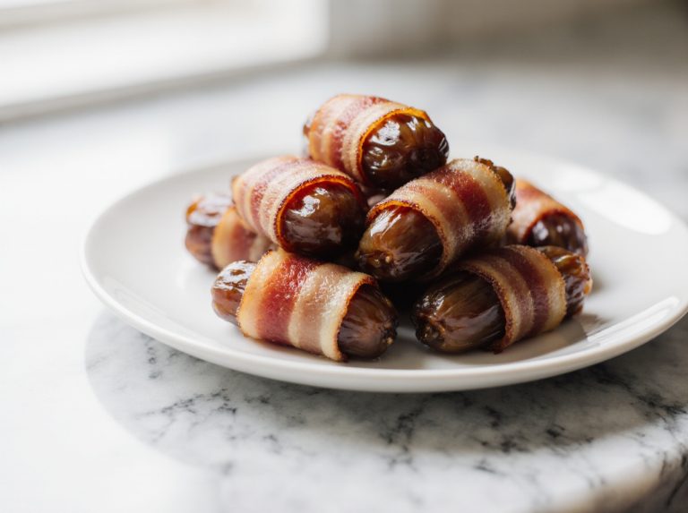 Datteln im Speckmantel aus der Heißluftfritteuse - Leckere Snacks für jeden Anlass.