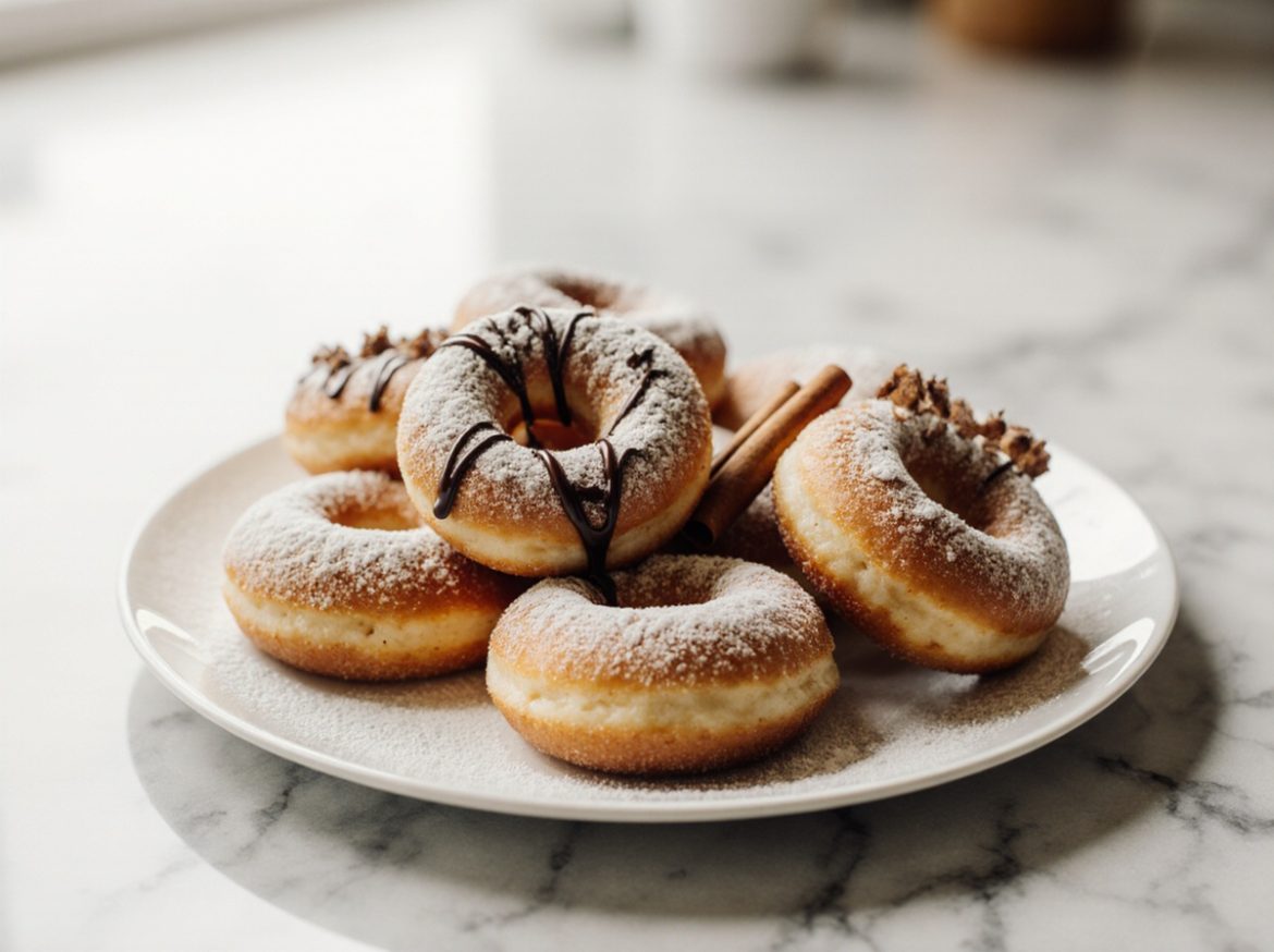 Leckere Donuts aus dem Airfryer, perfekt für jedes Dessert.